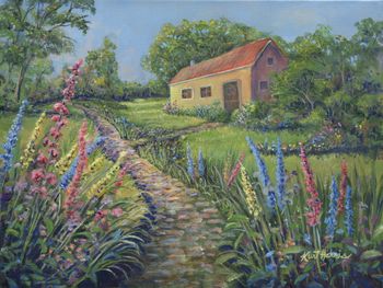Garden Cottage...
Acrylic on Canvas  24" x 18"
