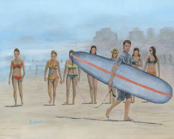 Surfer on Beach...
Acrylic on Canvas  30" x 24"
