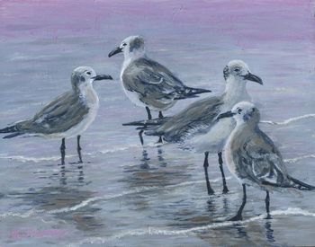 Shore Birds...
Acrylic on Canvas 14" x 11"
