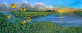 Daisy Sunset...
Acrylic on Canvas  40" x 16"
