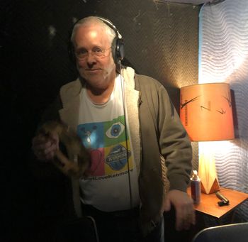 Chas looking very pleased in his padded cell (in the home  studio 2021).
