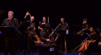 James McGowan Ensemble (12tet) at Music and Beyond concert, July 5, 2022; photo by Curtis.
