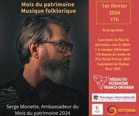 MONETTE Spectacle - GRATUIT - Musique - Lancement du Mois du patrimoine - Cérémonie de remise du Prix Michel-Prévost 2024 - Lancement du Chaînon Hiver 2024