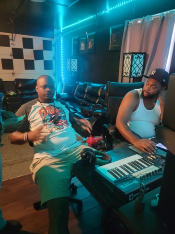 from left: The Philly Black, Lamar Kelsey (L Unique) studio session at Unique Entertainment
