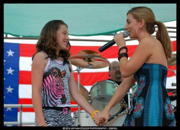 Sharing the stage with my oldest niece!
