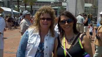 At French Quarter Festival, New Orleans 2011 with sweetie pie, Miss Grace.
