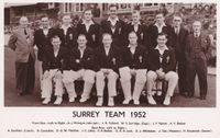 Cricket postcard - Surrey CCC 1952