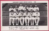 Cricket postcard-size photo - Lancashire CCC 1950