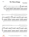 We Three Kings - Piano Accompaniment Sheet Music - Am (PDF)