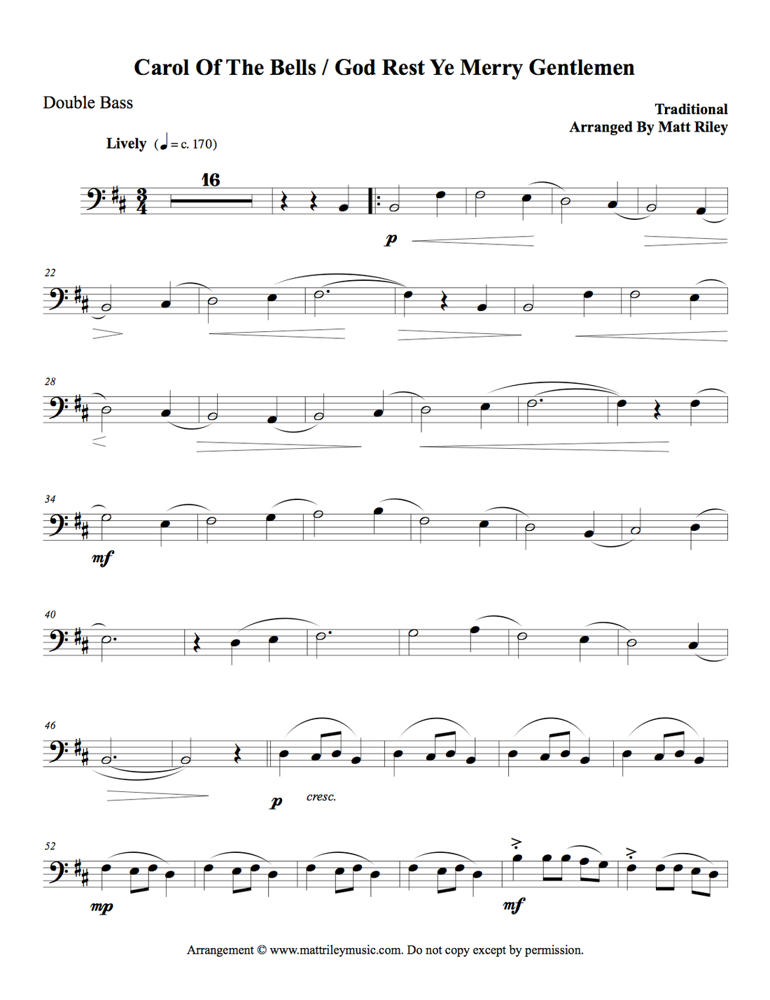 Double Bass Page 1 Preview
