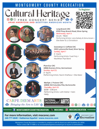 Cultural Heritage Concert Series (Arab American and Scottish American Month)