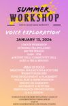 Voice Exploration Summer Workshop - 2023 Creative Kids Voucher