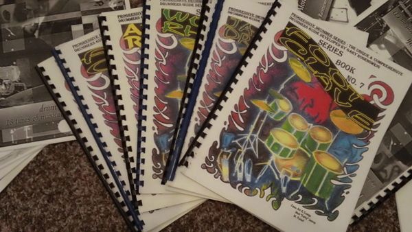 THE PROGRESSIVE DRUMMER METHOD SERIES COMPLETE SET. All 8 books that contain over 600 pages and thousands of exercises, grooves, charts, and solos. This comprehensive library will be a valuable resource as you continue to raise your drumming to new levels. It's all here and is an incredibly low and generous price. Click on the picture to order your set.