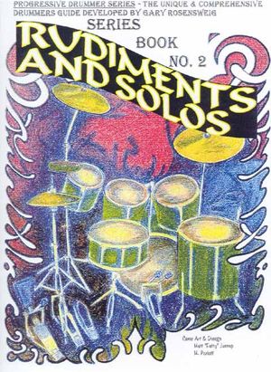 RUDIMENTS AND SNARE SOLOS BOOK 2...Much more than the standard essential 26 rudiments. It goes way beyond the norm with CHEESE, SCOTTISH, SWISS, HYBRID and many ORIGINAL RUDIMENTS. Practice over 100 CADENCES and SNARE SOLOS from levels 1-5. Test your skills with killer CHOP-BUSTING EXERCISES. This comprehensive book also contains a section of RUDIMENTAL APPLICATIONS ON THE DRUM SET. Click on the picture to order a copy. 78 pages.