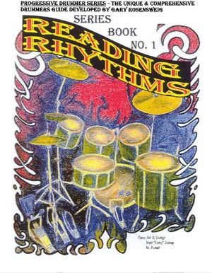 READING RHYTHMS BOOK 1...Very clearly written book that will help guide you through all of the musical notations and symbols. It also has several exercises designed to help you develop hand dexterity, foot technique, and basic coordination. It is a big seller worldwide and is a staple for scores of drum teachers.
Click on the picture to order a copy. 71 pages.