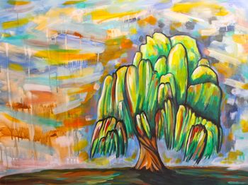"Willow Tree" 24'' x 36'' Acrylic on canvas Sold (prints available)
