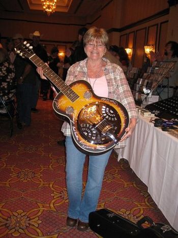 Edie at the Dallas, TX Steel Guitar Show March 2011.
