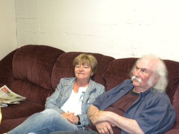Edie with David Crosby in 2011..
