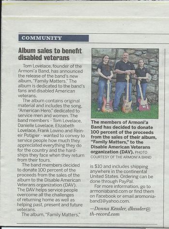 The Armonia Band helping out Disabled American Veterans.
