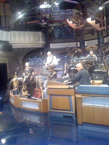 Hangin out on the set of the David Letterman show
