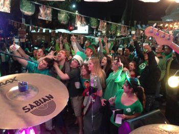 Nervous Rex St. Paddy's 2014 Baker St. Pub Rice Village view from our stage
