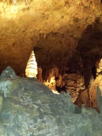 260 feet below ground in the caverns
