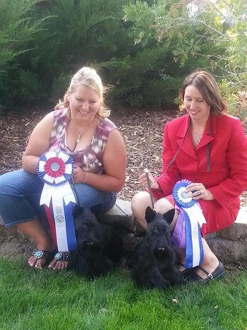 Whit & Krissy with Oakley & Rita after their big wins at the STCGD Specialty 2013.
