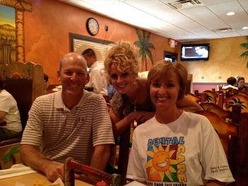 Last minute dinner with Cave City friends, Faith Ann & Dr. Sheldon Ballou

