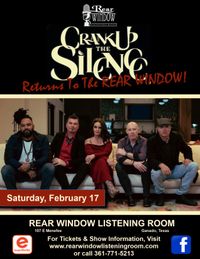 CRANK UP THE SILENCE Returns To The REAR WINDOW!