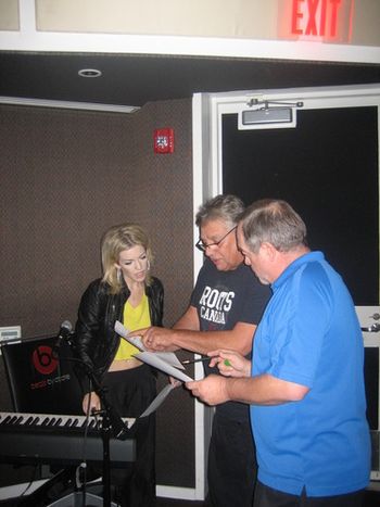 Carly giving directions for the song she wrote
