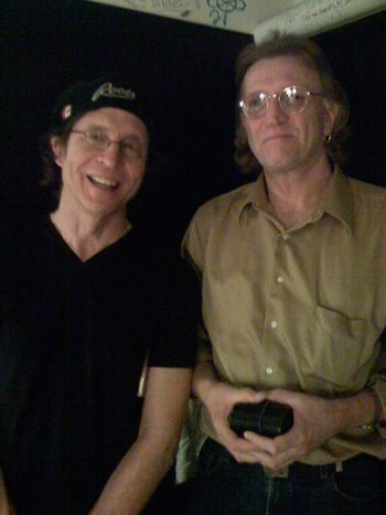 Jon Vezner and Lonnie Knight backstage...great songwriters!!
