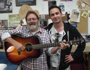 With Richard Hoover of the Santa Cruz Guitar Company
