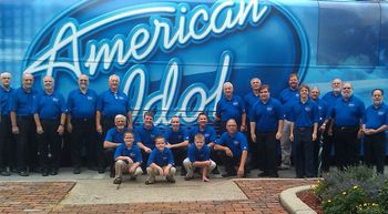 The chorus provided an early morning surprise to American Idol contestants, performing for the hopefuls while they waited in line. Not to brag, but we think we had a better chance than some of the folks waiting in line!
