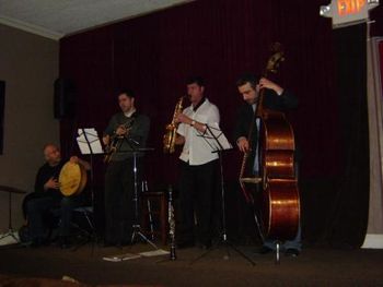 Performing my music with George Mel (percussion), Matt Davis (guitar), Apostolos Sideris (bass), Brooklyn, New York City
