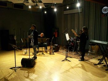 At the last official function at NPR Studio 4A (demolished in July 2013), with Allison Keyes, Suraya Mohamed, Felix Contreras.