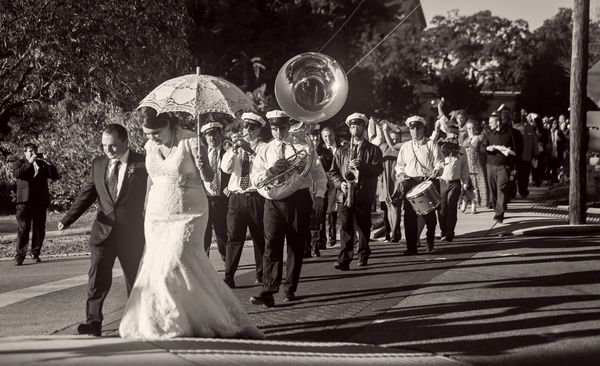 The Jackson All-Stars provided a traditional New Orleans style brass band for a wedding reception held at the Southern Cultural Heritage Center, in Vicksburg!