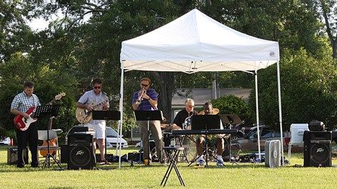 The Madison Jazz Society performed for Madison's Farmers Market, in June 2014.
