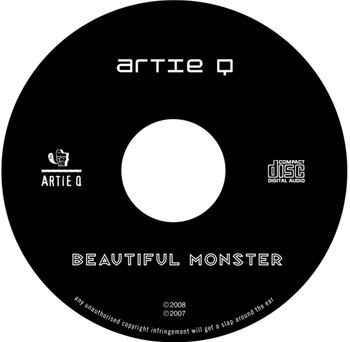 CD circle art: Beautiful Monster by www.laurencewhiteley.com/