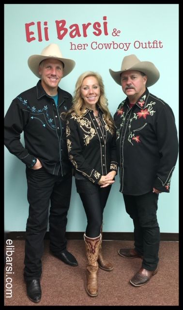 Eli with band members, Bruce Hoffman & John Cunningham