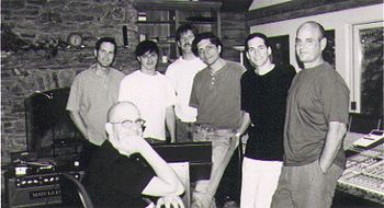 One Deed production at Secret Sound Studios (L to R) Kenny Greenberg (seated), Jonathan Watkins (A&R), Chris Pelcer, Assistant Engineer (unknown), David Leonard (Engineer), Tony Vincent (artist), Dennis Matkosky (Producer).