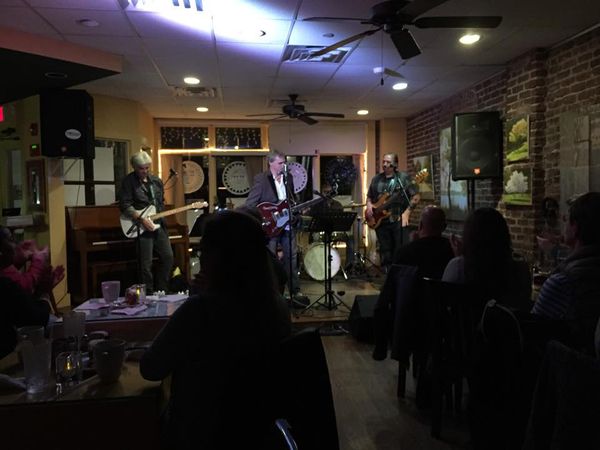 With The Accidental Gypsies at the Bean Runner Cafe.
(Steve Kirkman, Bill Gordon and Eric Puente)