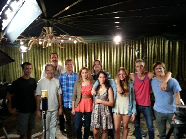 With seven piece band and Cox Cable Channel 8 crew after the filming of Back Beat TV show.