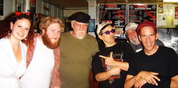 At Dino's Bar in East Nashville July 4th 2014. With Rick the owner, Lucas Chaisson, Bob Nobles and Violet Delancey. Good Times!