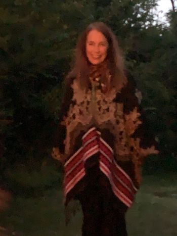 Wonderful and beautiful hostess of the Pearls 'n Spurs Forest Glamping Concert Series Vera Nicholas! She also shuttled guests on her Gator utility vehicle from the parking to the woods! Amazing woman!