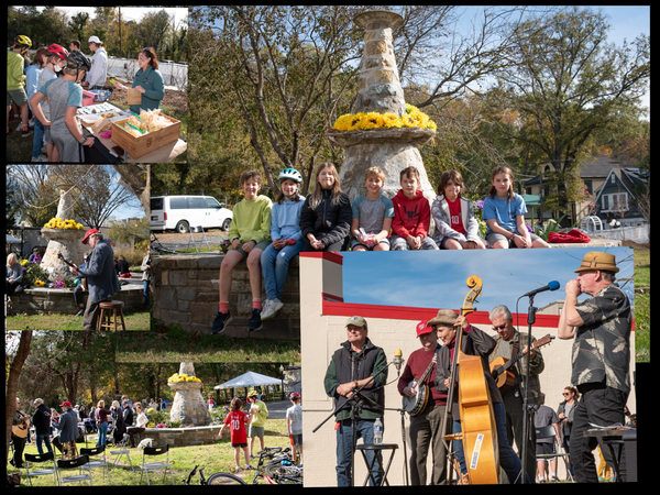 We were requested to help raise funds to save a one-time lonely overgrown fountain that was being restored. It turned into a gala affair, with The Big Cheese food truck, facepainting by Fairy Jennabelle, a bake sale & more! They are doing a beautiful job and want to completely restore it. Click on the collage or use https://www.gofundme.com/f/the-magic-garden-at-glen-echo to help the Magic Gardeners!
Photos Audrey Rothstein