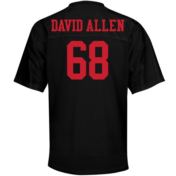 DA Mafia Sport-Tek - Unisex Mesh Football Jersey in Black. (Back)