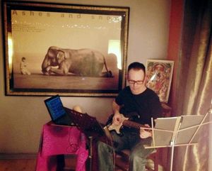 Playing for a yoga class..