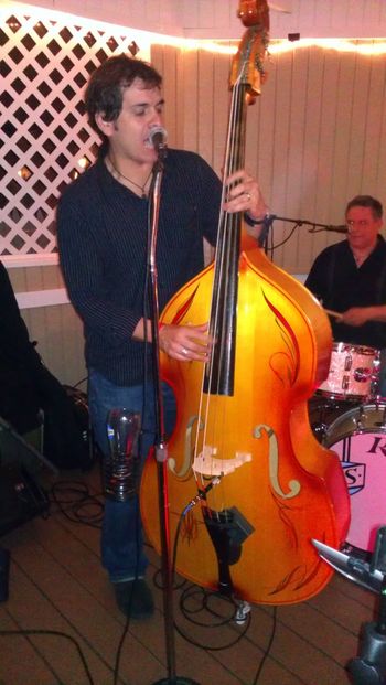 Playing standup bass with the Billy D. Light trio, Sal Spera in the background - I think we were playing "Wait On Time" by the Fabulous Thunderbirds