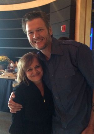 Kirsti and Blake Shelton at the "Austin" ASCAP #1 party