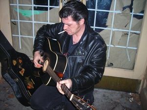 Busking...